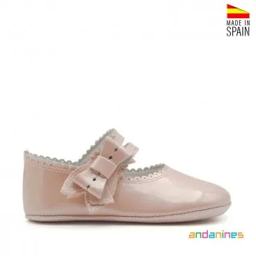 Zapatos charol rosa bebé