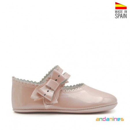 Zapatos charol rosa bebé