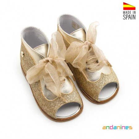 Sandalia ceremonia dorada