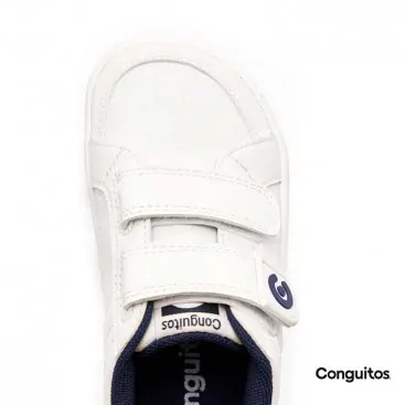 zapatillas blancas niño barefoot​