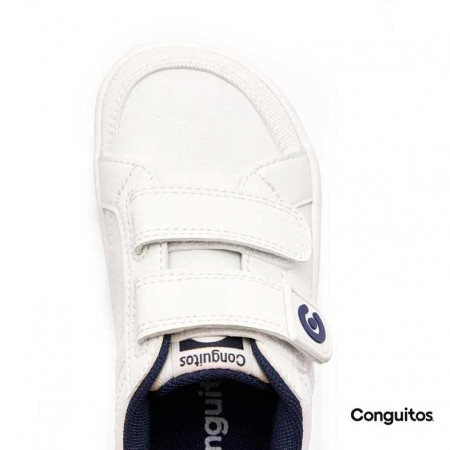 zapatillas blancas niño barefoot​