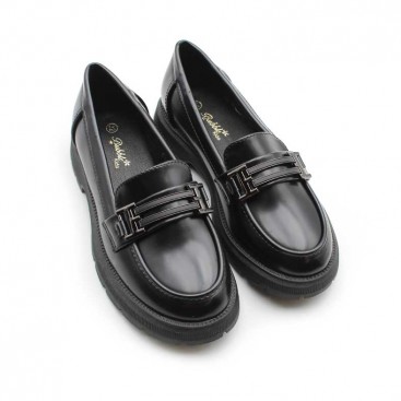 mocasin niña negro​