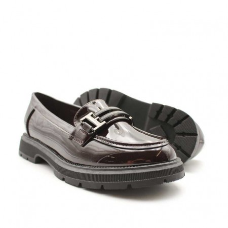 mocasines con plataforma marrones para niña