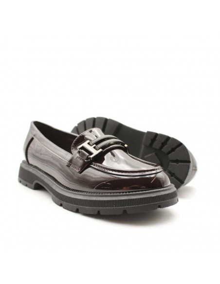 mocasines con plataforma marrones para niña