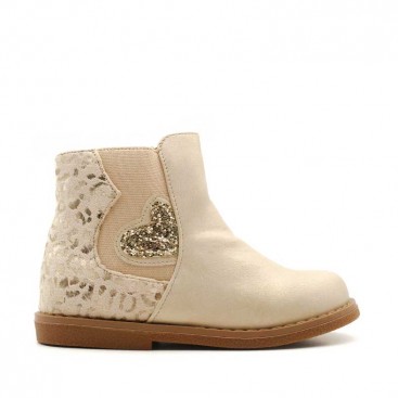 botines dorados niña​