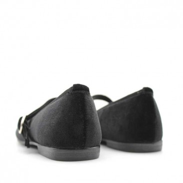 zapato negro terciopelo