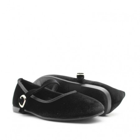 zapato terciopelo niña negro