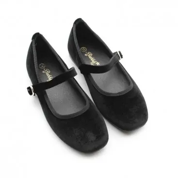 mercedita negra terciopelo niña