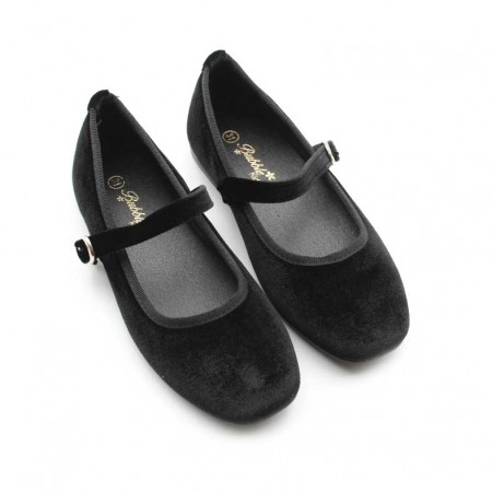 mercedita negra terciopelo niña