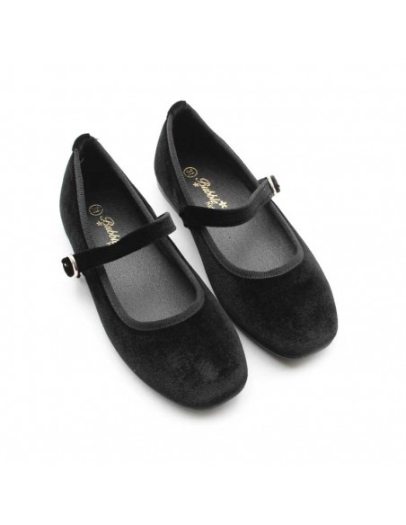 mercedita negra terciopelo niña