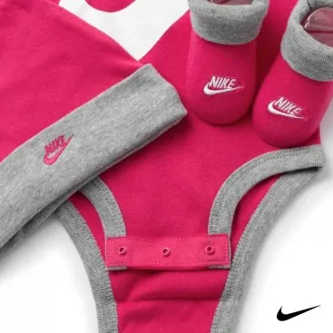 Pack recién nacido Nike rosa