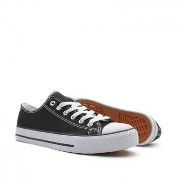 Zapatillas Lona Negras mujer