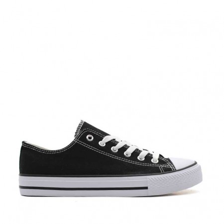 Zapatilla CV negro y blanco de lona