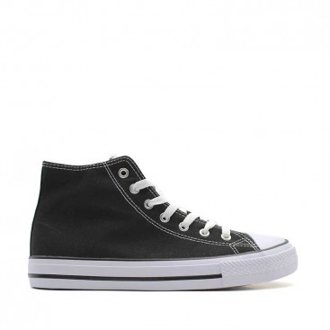 Botín CV negro de lona unisex