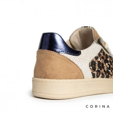 Zapatillas urbanas leopardo doradas