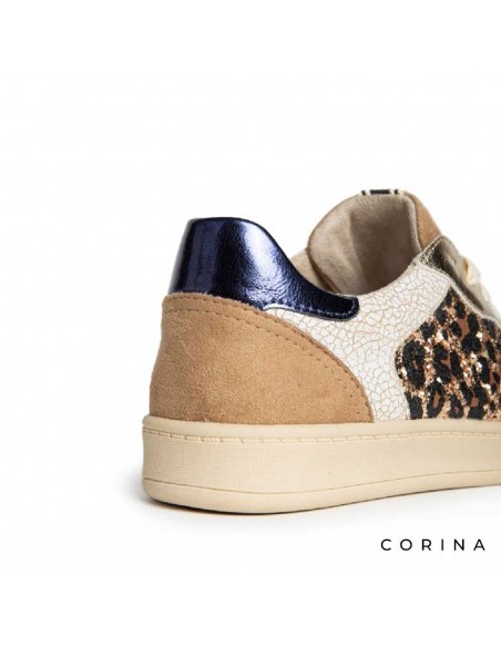 Zapatillas urbanas leopardo doradas