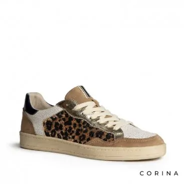 Zapatillas animal print doradas