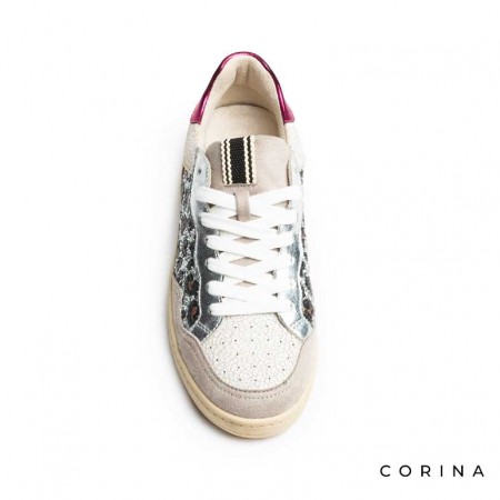 Zapatillas glitter animal print mujer