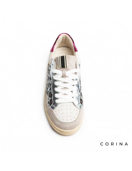 Zapatillas glitter animal print mujer