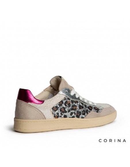 Zapatillas Corina plateadas urbanas