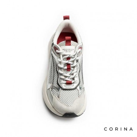 Deportivas chunky plateadas mujer