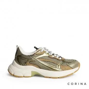 Zapatillas doradas Corina mujer