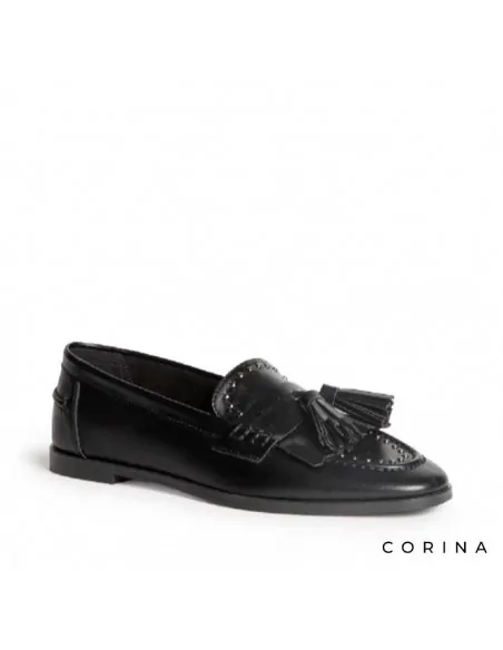 Mocasin casual negro Corina