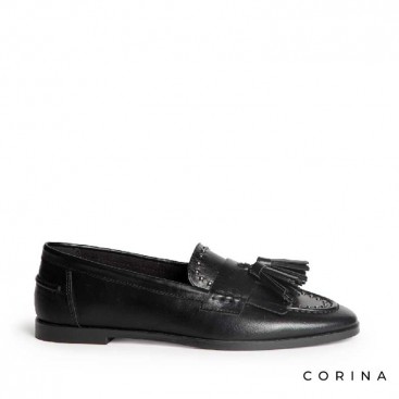 Mocasin negro Corina mujer