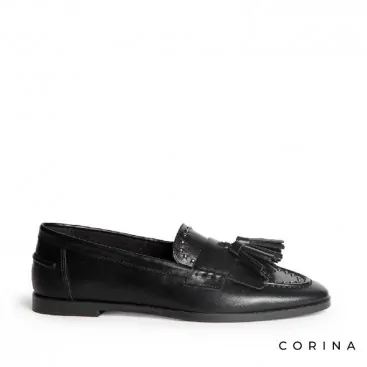 Mocasin negro Corina mujer