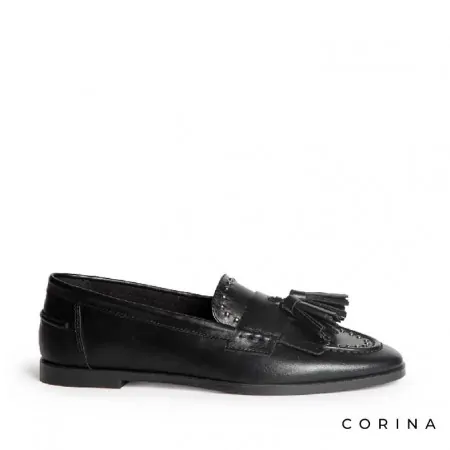 Mocasin negro Corina mujer