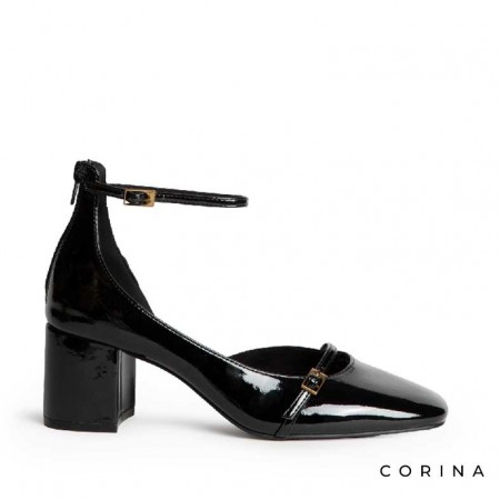 zapatos charol negro mujer