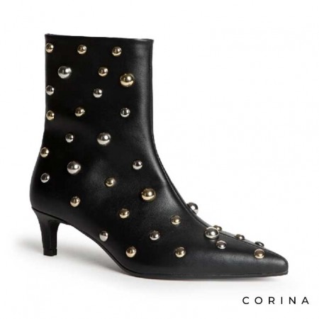 Botines Negros Tacon bajo