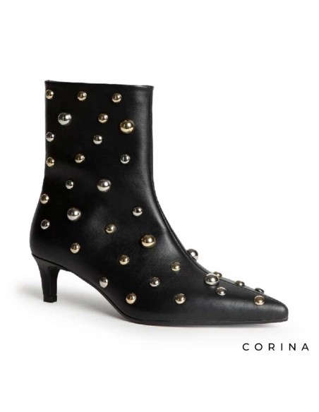 Botines Negros Tacon bajo