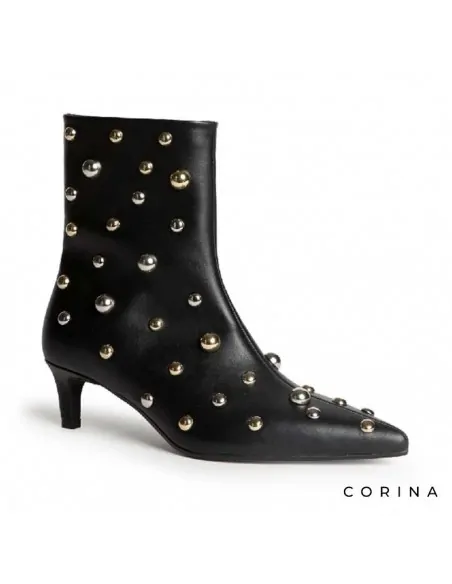 Botines Negros Tacon bajo