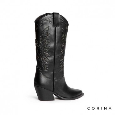 Botas camperas negras mujer