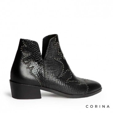 Botines negros tachuelas