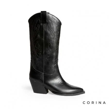 Botas negras cowboy