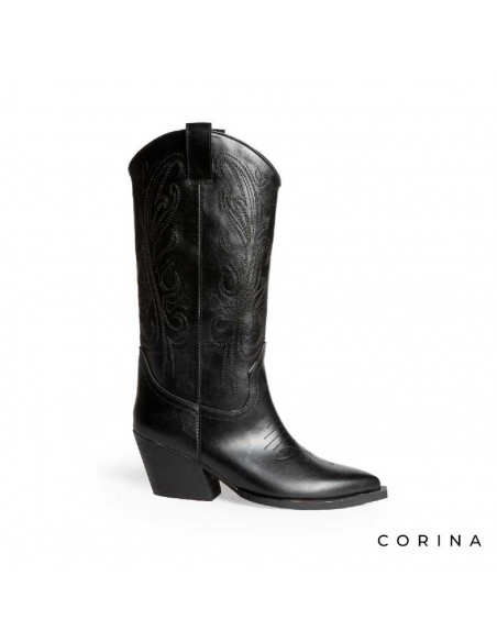 Botas negras cowboy