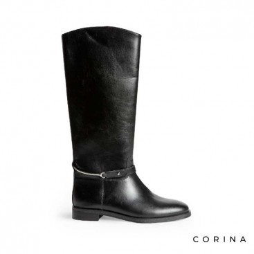 botas altas negras planas​