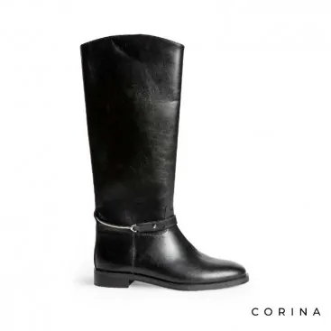 botas altas negras planas​