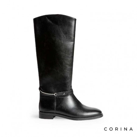botas altas negras planas​