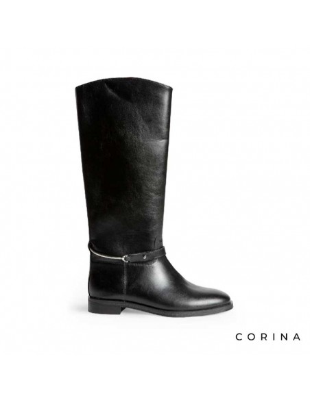 botas altas negras planas​