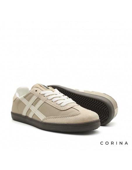 zapatillas beige​ lazo