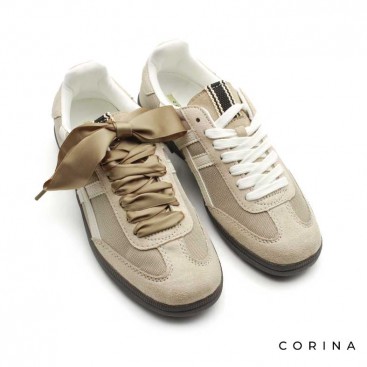 sneakers mujer beige​ lazo