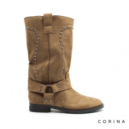 Botas biker de antelina