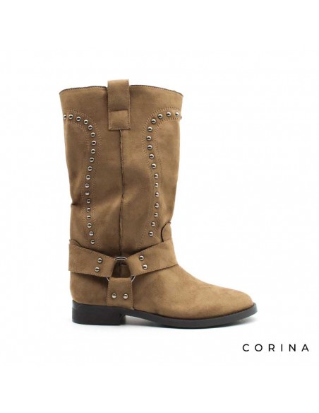 Botas biker de antelina