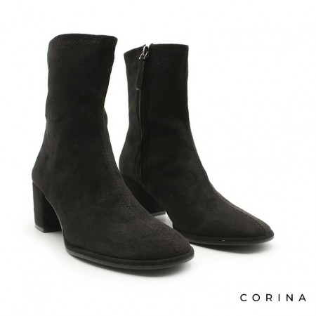 botines negros tacón cuadrado