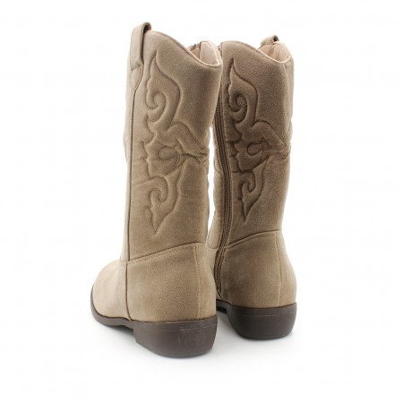bota campera beige niña