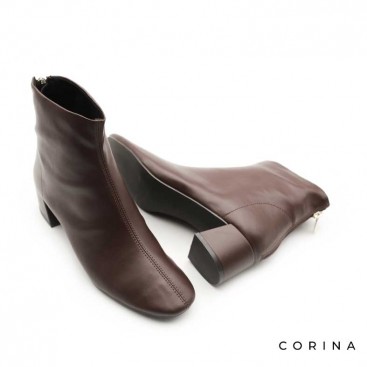 Botines burdeos tacon bajo