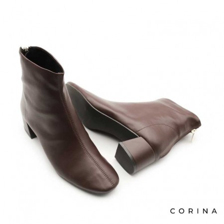 Botines burdeos tacon bajo